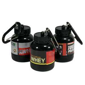 Logo personnalisé 5L Portable bouteille de protéine en poudre entonnoir à boire direct porte-clés motivateur pour salle de sport petit conteneur de médicaments - Product Image 4