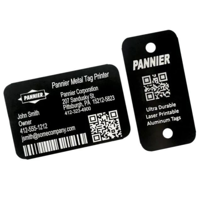 Custom QR Code Aluminum UV Printed Asset Management Barcodes Tag Scratch-Resistant and Durable