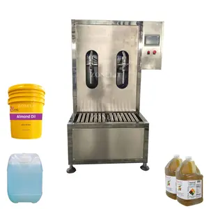 Semi automatic thick paste 2 nozzles servo control weigh lubricant oil engine oil bottle filling machine