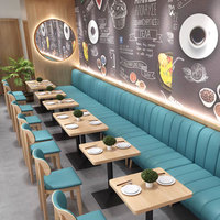 Mobilier pour restaurant de luxe léger Maison de thé pour restaurant restaurant de restaurant occidental Combinaison canapé-table et chaise