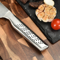 Couteau à découper la viande sur mesure de 8 pouces, couteau à trancher la viande en gros, couteau de barbecue, couteau à dinde de haute qualité à manche creux pour la cuisine