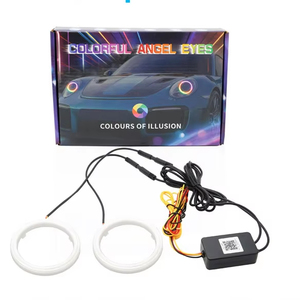 2 PCS <span class=keywords><strong>Arc</strong></span>-<span class=keywords><strong>en</strong></span>-<span class=keywords><strong>ciel</strong></span> 80MM <span class=keywords><strong>Car</strong></span> Angel Eyes Halo Rings COB Light Circle Ring LED Fog Light DRL Lamp with Latex Color Cover - Product Image 1