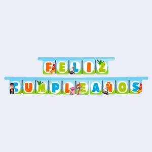 Guirlande de fête Joyeux Anniversaire Ferme de Zenon 3M Lot de 2 - Product Image 1