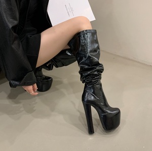 Bottes hautes à talons compensés pour femmes, de marque, élégantes et confortables, pour l'hiver, au-dessus du genou - Product Image 5