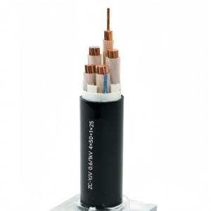 Câble d'alimentation en cuivre XLPE 0,6/1 kV ZC-YJV 4x50+1x25 mm² pour l'éclairage public et les infrastructures publiques - Product Image 2