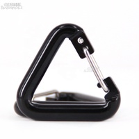 OEM/ODM Stock 4 #33mm Triangle en Acier Clip Alliage d'Aluminium Anneau Métallique Ressort Mousqueton Mousqueton pour Robe/Randonnée/Pêche/Chargement