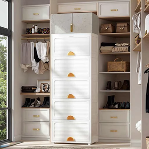 Organisateur blanc à 5 couches <span class=keywords><strong>avec</strong></span> tiroirs Meubles de chambre <span class=keywords><strong>en</strong></span> <span class=keywords><strong>plastique</strong></span> Idéal pour contenir de petites fournitures à usage général - Product Image 3