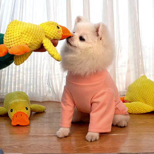 Juguete de Peluche para Perros, Pato Amarillo Suave con Sonido, Ecológico, en 3 Tamaños, para Masticar - Product Image 5