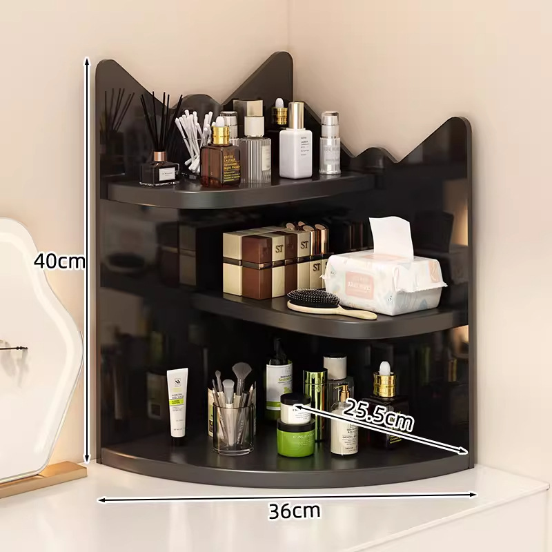 Etagère d'angle en forme de chat [Support à thé noir - étagères noires]