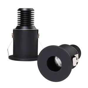 Luz LED de tamanho de dedo para artesanato, estilo europeu, mini luz embutida de 32 mm, 3W, redonda, LED cob, luz embutida