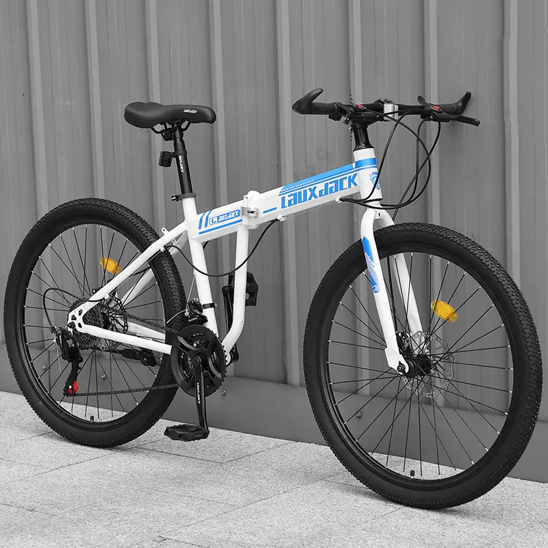 Wholesale Unisex Man/Women Adult 21/24/27 Speed 24'' Folded Folding Cycle Mountain Bike Bicycles Bikes