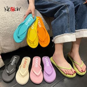 Custom Logo Printed Flip Flops Women Summer Beach EVA <b>Slippers</b> OEM ODM Factory Wholesale Bulk Personalized Sandals - Product Image 1