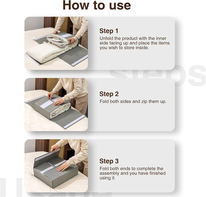 Hot Sale Foldable Storage Box for Linen Closet 4 Pack Bed Sheet Organizers and Storage with Window - Product Image 5
