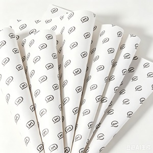 Personalised Branded Eco-Friendly Wax Coated Roll <b>Wrapping</b> <b>Paper</b> for Clothing Gift Packaging with Custom Logo Printing - Product Image 2