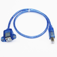 Câble d'extension d'imprimante USB 2.0 Type B mâle vers femelle avec trou de fixation sur panneau 30cm 50cm 100cm