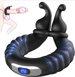 Vibromasseur Cock Ring Pénis Retarder L'éjaculation Cock ring pour Homme Couple Anneaux Clitoris Stimulateur <span class=keywords><strong>Penisring</strong></span> Sex Toys pour Adultes 18 - Product Image 1