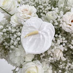 Fábrica de flores artificiales DKB, venta al por mayor, Rosa Blanca artificial de 100 cm y Bola de flores de aliento de bebé para decoración de bodas - Product Image 5