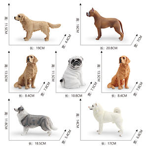 Kinderen Hond Ras Herkenning Speelgoed Gesimuleerde Pug Shiba Inu Dogo Golden Retriever Herder Hond Beeldje Set - Product Image 5