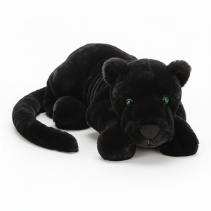 Peluche de Pantera Negra de Alta Calidad, Recién Llegado, en Felpa Suave para Regalos y Decoración, Relleno de Algodón PP, Precios Bajos - Product Image 1