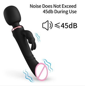 可定制3合1强力双头USB充电兔子振动器 & 按摩棒现实主义假阳具女性性玩具盒 - Product Image 4