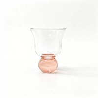Verre à fond plat en cristal sans plomb pour jus, vin blanc, boissons froides, cocktails et liqueurs, usage domestique