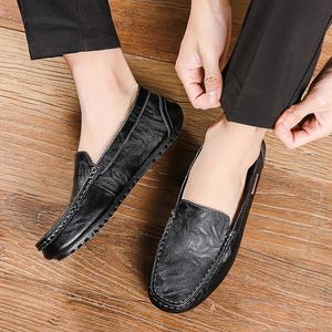 Zapatos de Hombre 2023, Mocasines Casuales Sin Cordones, Mocasines Italianos Negros para Hombre - Product Image 2