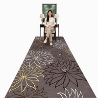 Hapton Plush Polyester Area Rug Hallway Runner Carpet Non Slip Backing Boutique Hotel Corridor Renovation