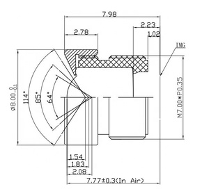 Mới 1/4 M4 M5 <span class=keywords><strong>0.35</strong></span> M6 <span class=keywords><strong>M7</strong></span> 120 độ biến dạng thấp ống kính có thể nhìn thấy cửa chuông M12 ống kính khóa vòng Mini ống kính cho USB máy ảnh CCTV - Product Image 4
