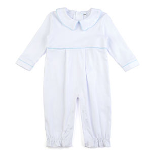 モノグラムベビーカラークリスマスボディスーツワンピースジャンプスーツキッズガール長袖ワンシーロンパース - Product Image 1