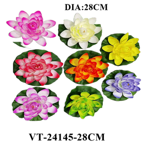 Lo más nuevo, 10cm, PU, flor de loto de capullo flotante, cabeza decorativa para Pascua, Año Nuevo, escuela, Año Nuevo chino, Día de San Valentín - Product Image 2