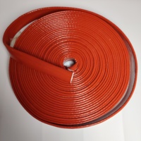 Manchon de protection anti-incendie tressé en fibre de verre revêtu de caoutchouc de silicone Vestes extérieures de tuyau chauffant avec service de traitement de coupe personnalisé