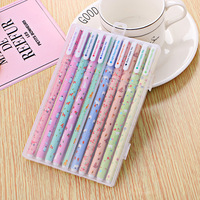 Nouveauté coréenne gel multicolore stylo fantaisie meilleur vente stylo gel packs gros accessoires de bureau dessin animé ensemble de stylo à encre gel