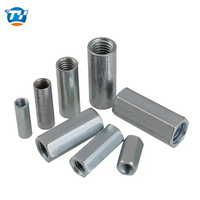 Écrou de connexion hexagonal long résistant à la rouille, en acier au carbone zingué, fixation en acier inoxydable 304 pour installation extérieure