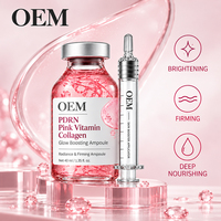Ampoule Visage Coréenne de Luxe Éclaircissante Anti-rides à la Niacinamide, Peptide, Effet Verre, Booster PDRN et Sérum Vitamine B12