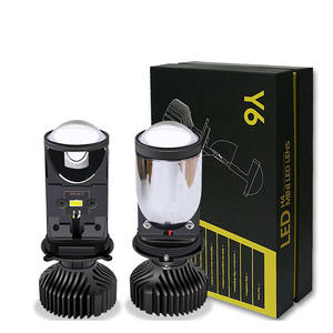 Phare LED Y6 Super Lumineux Étanche, Faisceau Haut/Bas 35W, Projecteurs H4 8000 Lumens 6000K pour Voitures Universelles - Product Image 1