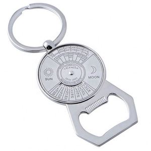Porte-clés personnalisé avec calendrier perpétuel 50 ans, porte-clés en métal, ouvre-bouteille, porte-clés promotionnels, cadeaux publicitaires, anneaux porte-clés - Product Image 1