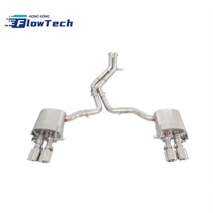 ท่อไอเสียแคทแบ็กสแตนเลส T304 ประสิทธิภาพสูง พร้อมวาล์วและปลายท่อแบบ Quad สำหรับ Audi S6 S7 C8 2.9T - Product Image 2