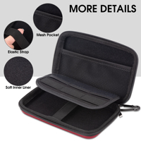 Étui rigide portable étanche et antichoc en EVA pour disques durs, batteries externes, câbles de données et accessoires numériques