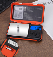 Dr.Heng NOUVELLE Balance de poche numérique rouge pour bijoux 100g-500g 0.01g en ABS et acier inoxydable, rechargeable par USB, avec couvercle, mesure jusqu'à 1kg