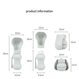 Outdoor Pet Water Dispenser Collapsible Food Grade Silicone Cup <b>Dogs</b> Travel Bag-Friendly <b>Bottle</b> for Pets - Product Image 5