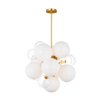 Candelabro LED de latón de alabastro de mármol moderno XZ para sala de estar comedor dormitorio personalizable fácil de colgar pequeño E12