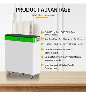 แบตเตอรี่พลังงานแสงอาทิตย์ 51.2V 30kWh 600Ah 48V 30kW 15kW แบตเตอรี่ลิเธียมไอออน 48V สำหรับระบบพลังงานแสงอาทิตย์ภายในบ้าน - Product Image 3