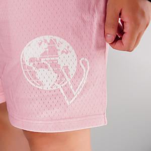 Pantalones cortos de secado rápido de cintura media para hombre con logotipo personalizado al por mayor, malla de poliéster transpirable, diseño gráfico de entrenamiento para correr en la playa - Product Image 3