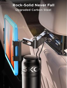 Support de tablette flexible LISEN 12,9 pouces pour appuie-tête de voiture, support iPad à bras long, indispensable pour les voyages en famille, support de tablette iPad pour siège arrière - Product Image 4