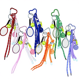 Llaveros Deportivos Ligeros de Metal y Plástico con Patrón de Corazón Tejido - Regalo Creativo para Fanáticos del Tenis - Product Image 6