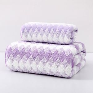 High Quality Striped Woven Skin-Friendly Coral Fleece Home Use <b>Bath</b> <b>Towel</b> <b>Set</b> Low Price Wholesale - Product Image 1