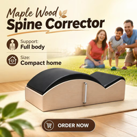 MJD-M501C Correcteur de posture 3-en-1 en érable à baril courbé, durable et portable, pour Pilates et correction de la colonne vertébrale, ensemble de gym, couleurs et logos personnalisables, pour la maison et le studio
