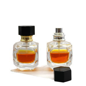 Chất lượng cao rõ ràng màu đen chai thủy tinh Nước hoa 30ml 50ml 100ml bơm lại nắp vặn cổ điển tùy chỉnh thiết kế vuông chai sang trọng - Product Image 2