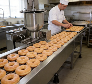 Máquina Comercial para Hacer Donuts para Panadería, Freidora Automática de Donuts, Proveedor de Equipos Industriales para Donuts, Precio de Fábrica en China - Product Image 1