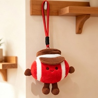Porte-clés en peluche de taille et poids officiels fabriqués par un fabricant professionnel, porte-clés de football en peluche, porte-clés sportif personnalisé